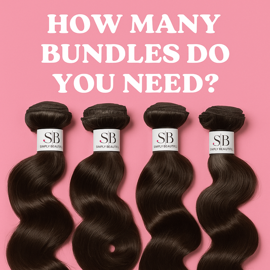 image shows the words how many bundles do you need and 4 bundles with SB Boutique label on it.