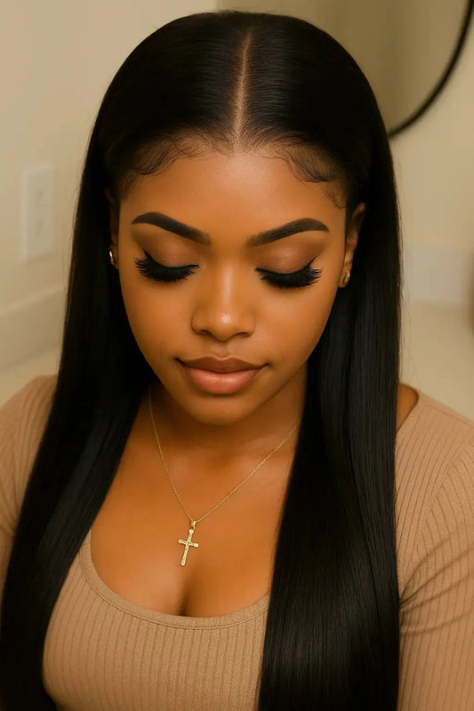 HD Lace Frontal for seamless, natural hairline and styling versatility.