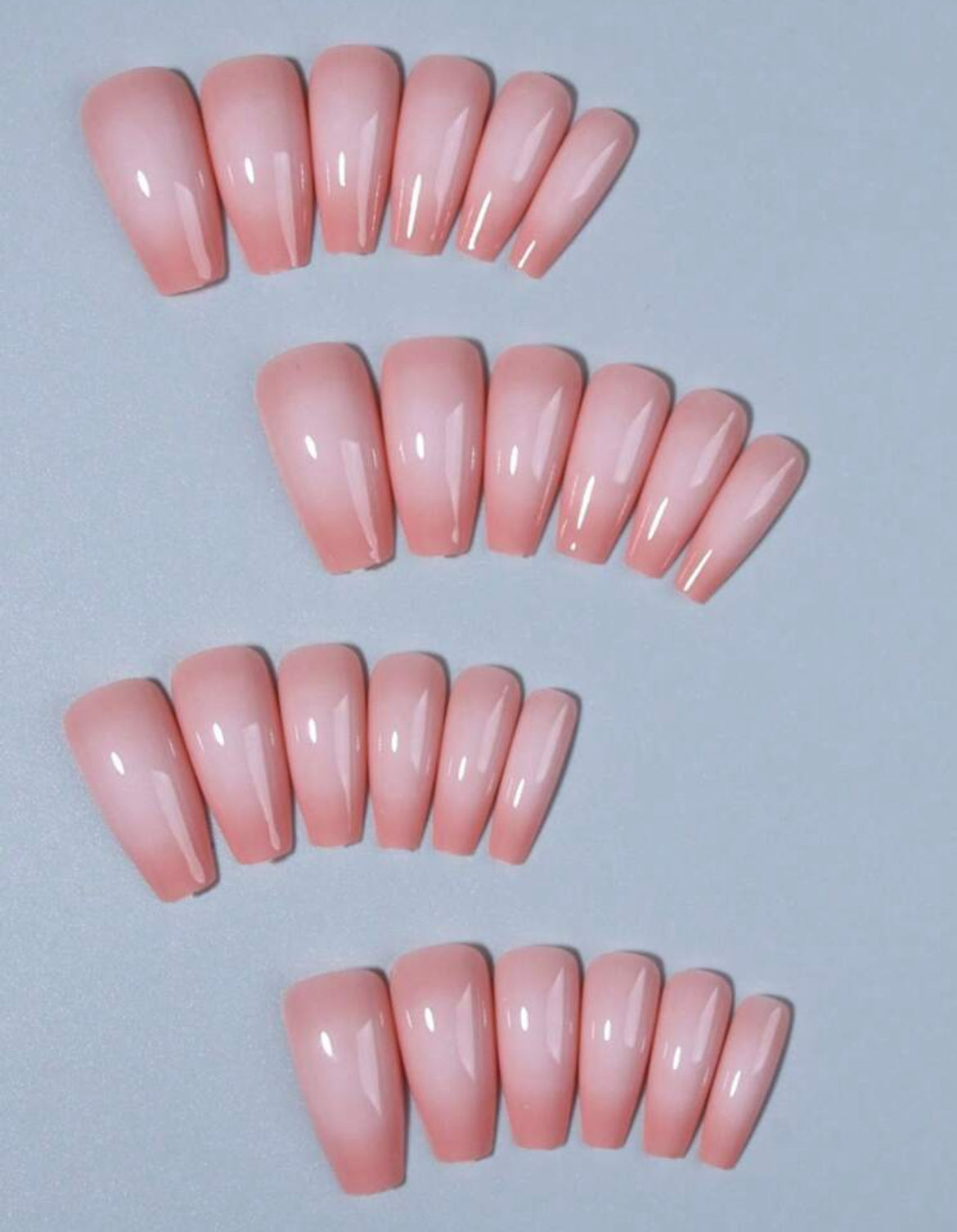 Pinkish press on nails