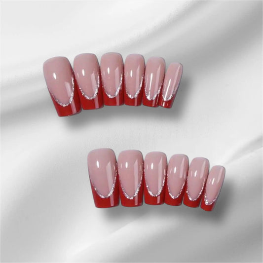 Red Tip Press on nails SB Boutique