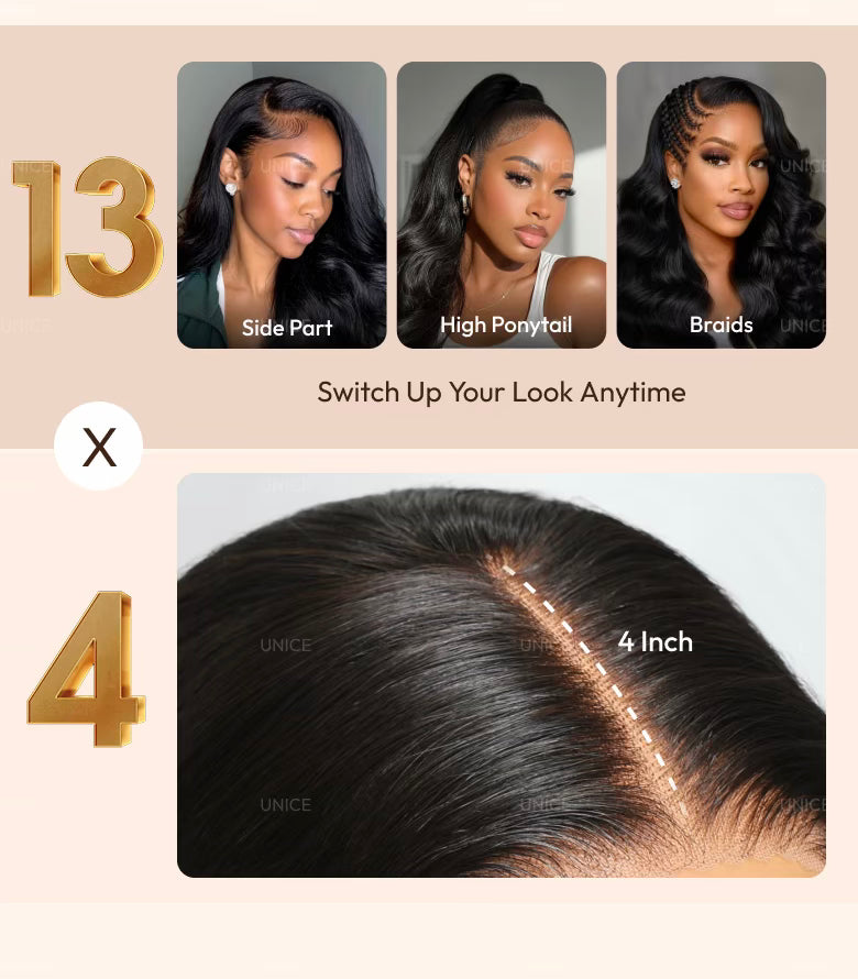 13x4 HD Lace Frontal Body Wave – Undetectable Hairline | Raw Human Hair SB Boutique