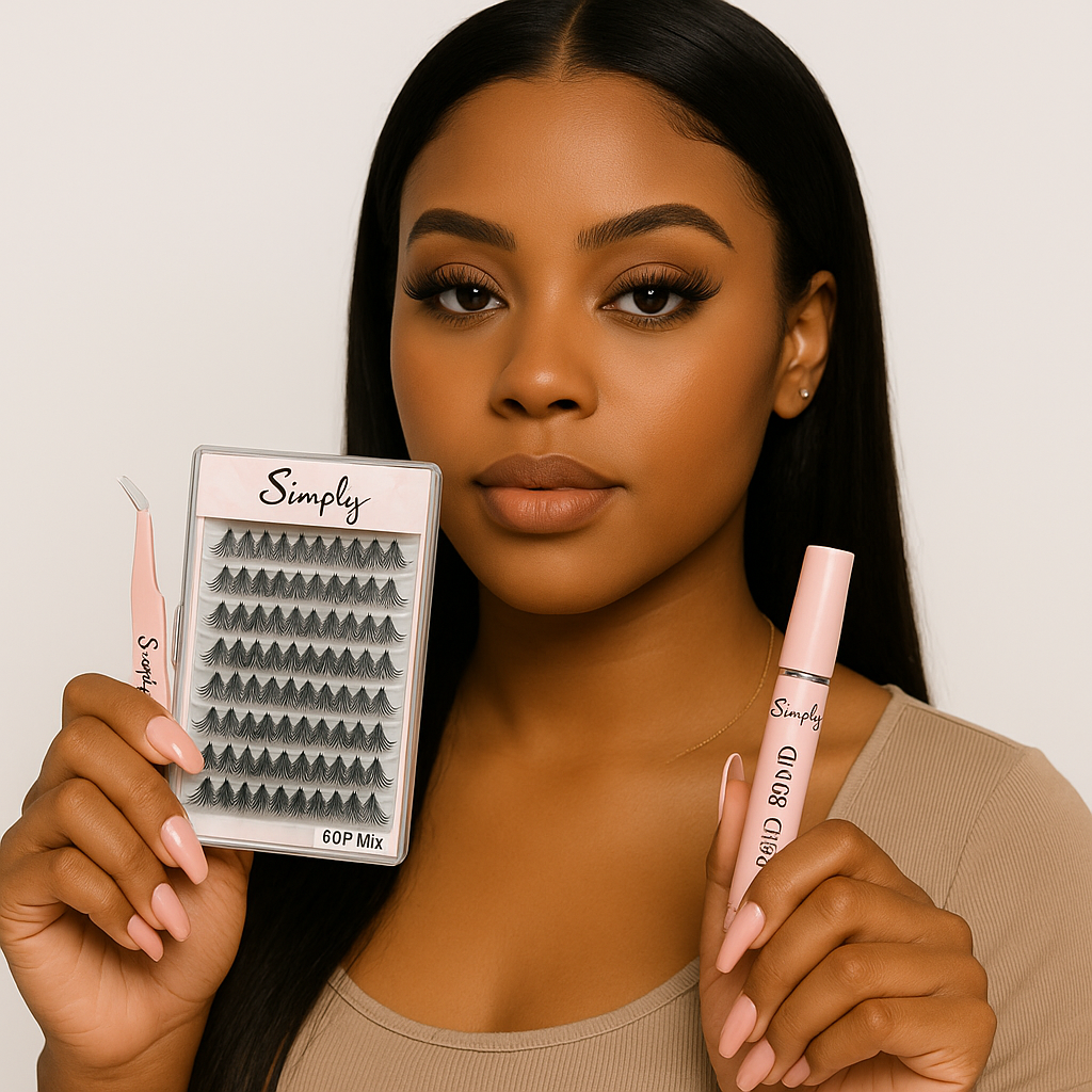 Girl Holding DIY Lash Extensions Kit 