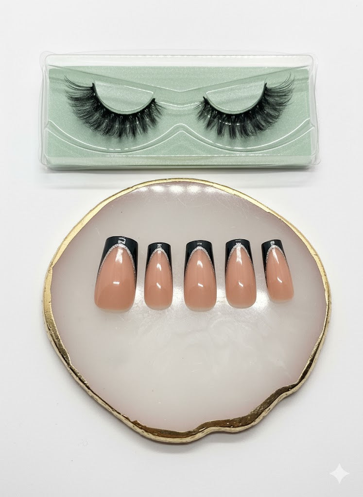 Luxury Press-On Nails & Glam False Eyelashes Gift Bundle SB Boutique