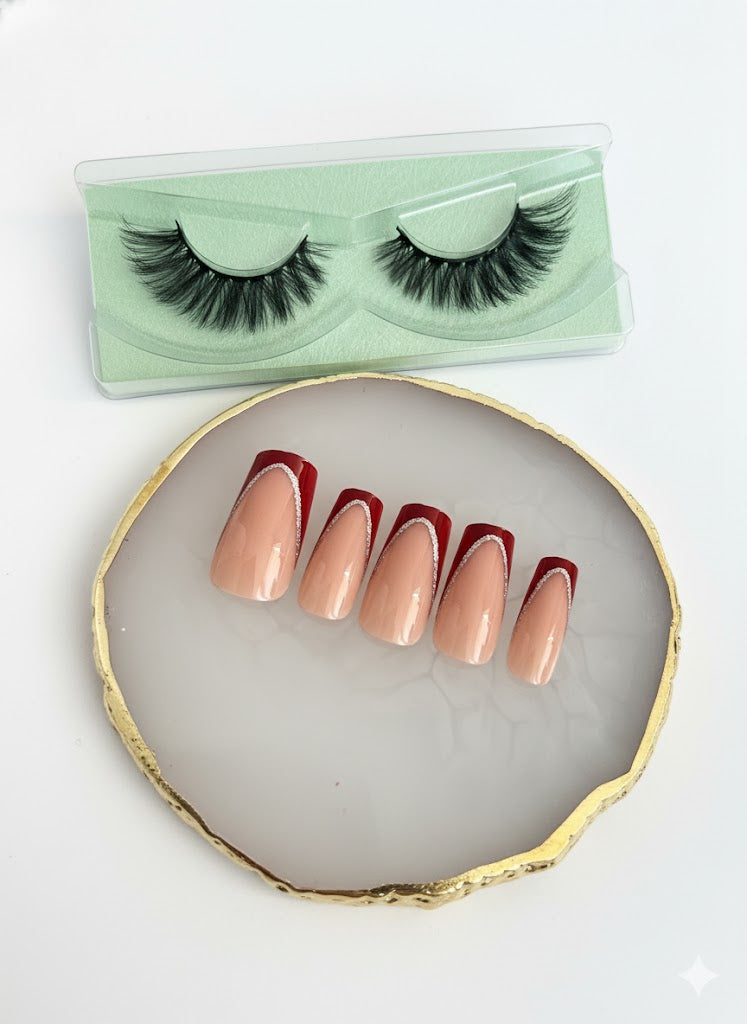 Luxury Press-On Nails & Glam False Eyelashes Gift Bundle SB Boutique