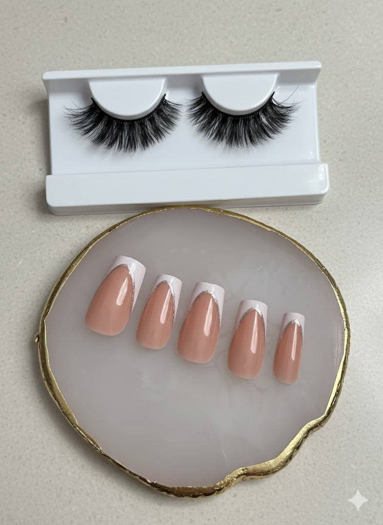 Luxury Press-On Nails & Glam False Eyelashes Gift Bundle SB Boutique