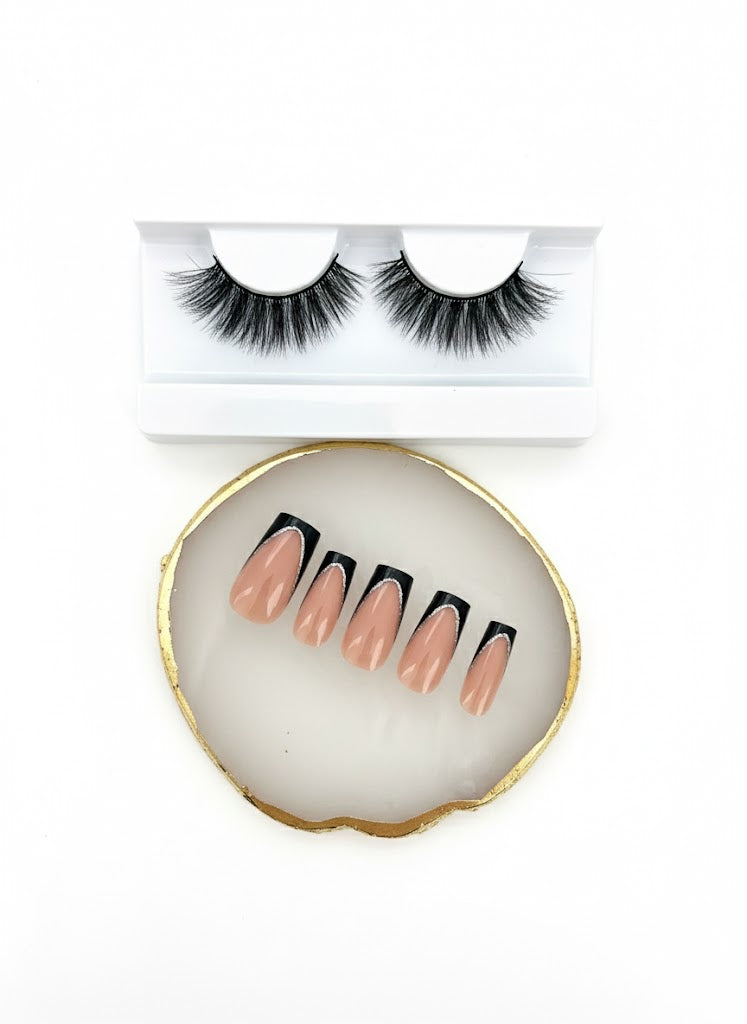 Luxury Press-On Nails & Glam False Eyelashes Gift Bundle SB Boutique