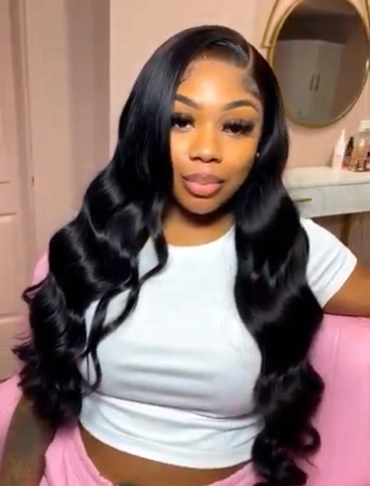 HD lace wig body wave 100% raw human hair undetectable hairline