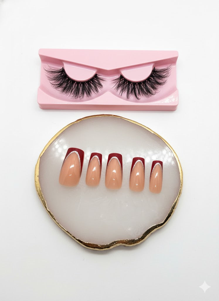 Luxury Press-On Nails & Glam False Eyelashes Gift Bundle SB Boutique