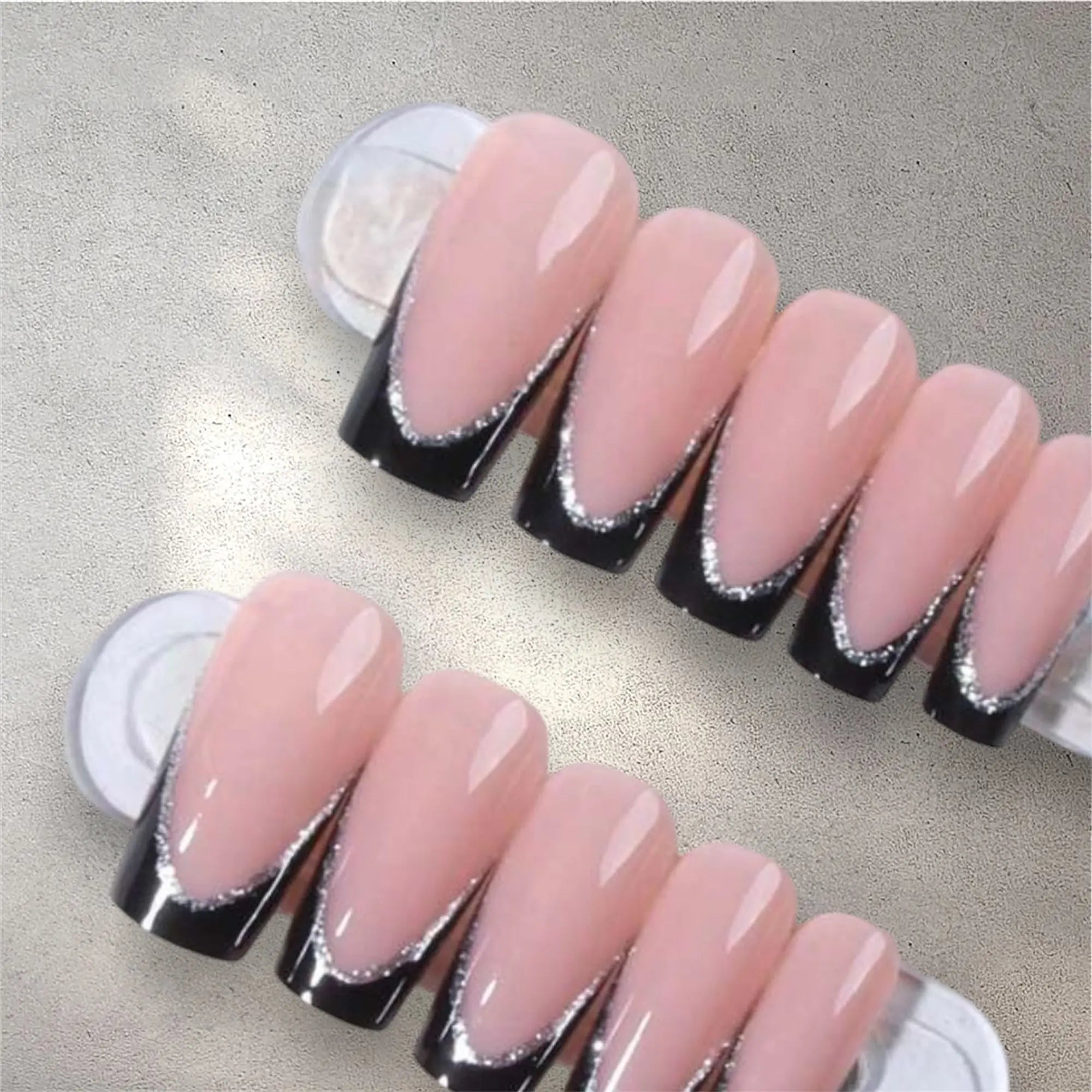 Black Tip Press on nails SB Boutique