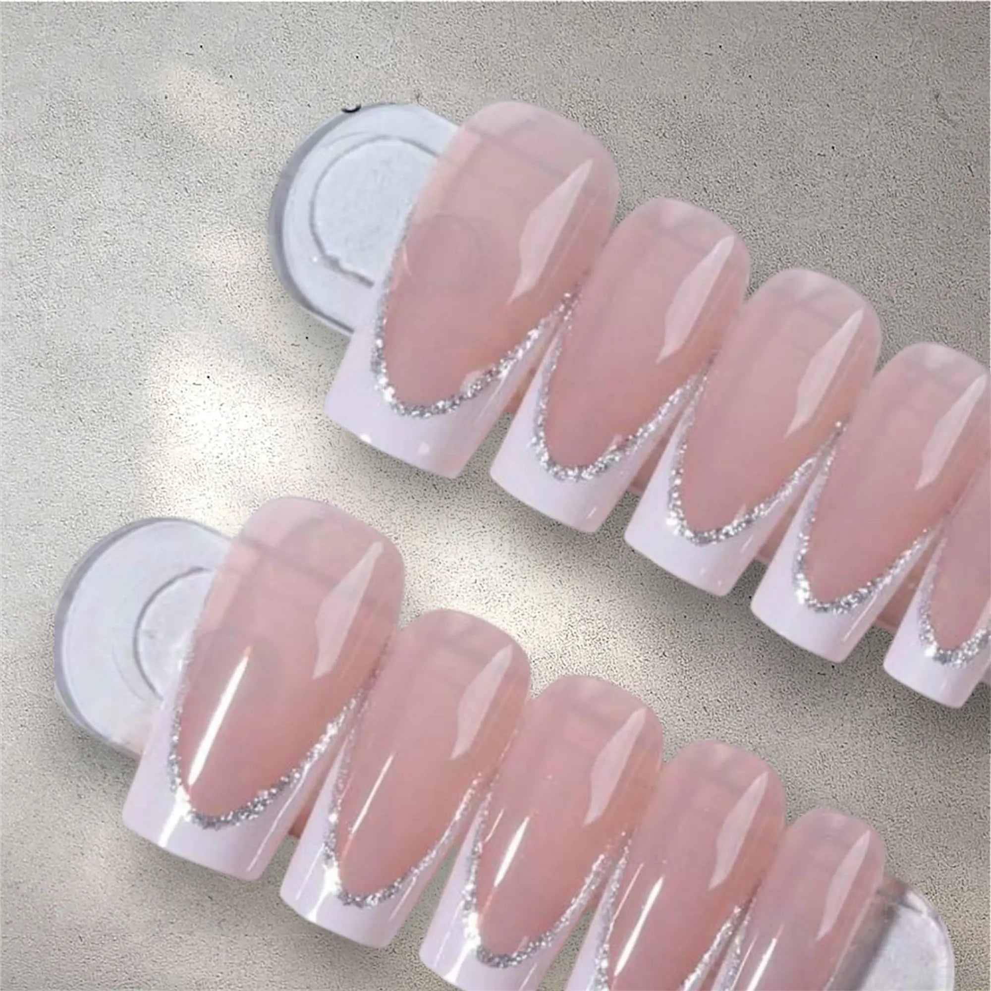 White Tip Press on nails SB Boutique