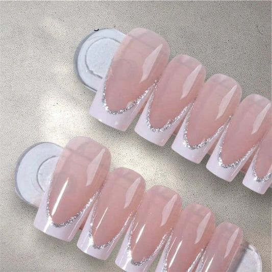 White Tip Press on nails SB Boutique