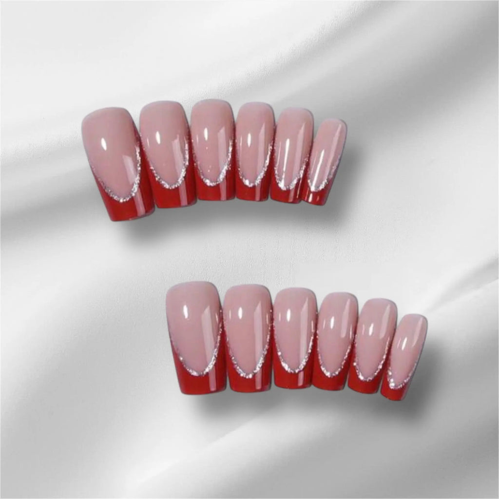 Red Tip Press on nails SB Boutique