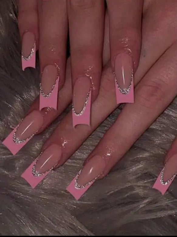 Pink Tip Press on nails SB Boutique