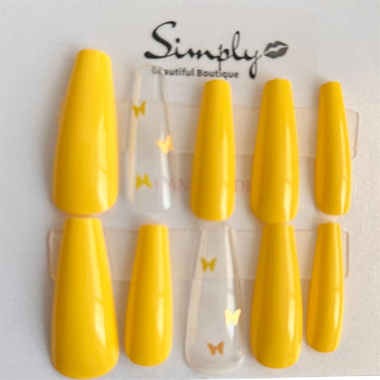Mellow Yellow Press on nails