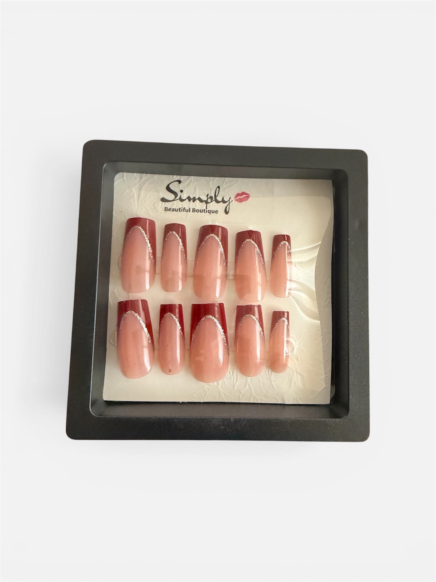 Red Tip Press-On Nails – Salon-Quality Nail Extensions SB Boutique