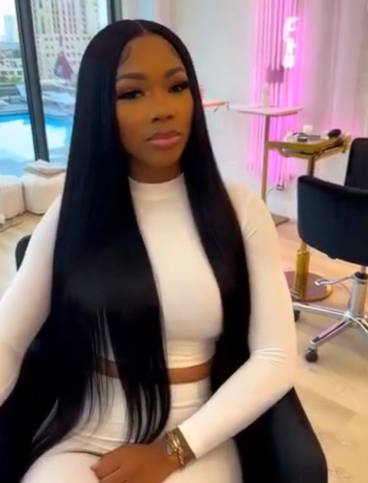 HD Lace Wig straight 100% raw human hair undetectable hairline silky texture