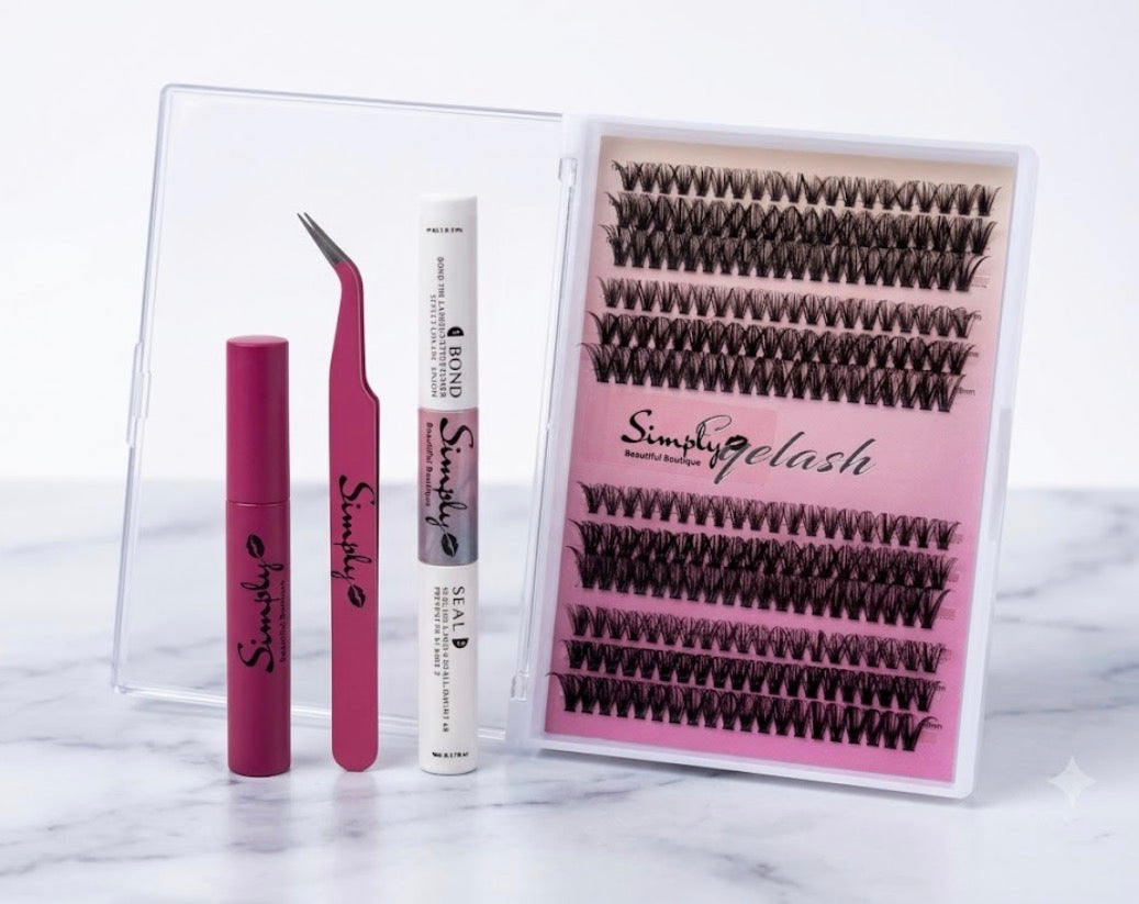 DIY Lash Extensions 40D – Natural Look Cluster Lashes Simply Beautiful Boutique