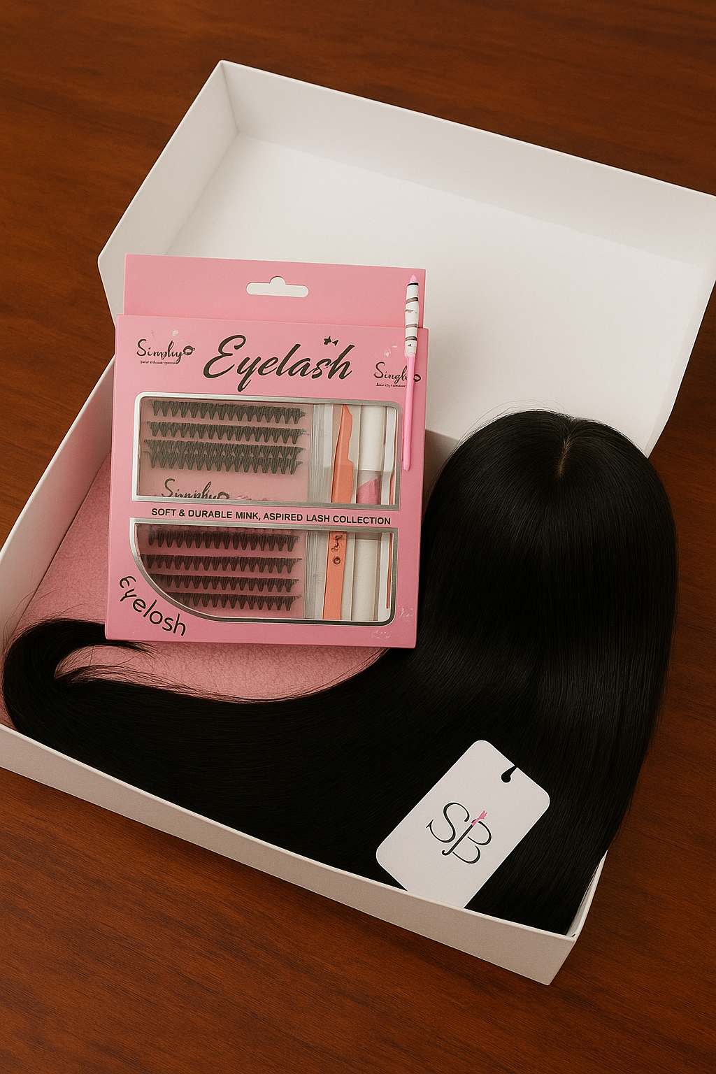 The Ready in Minutes Glam Box with HD lace wig and DIY lash kit