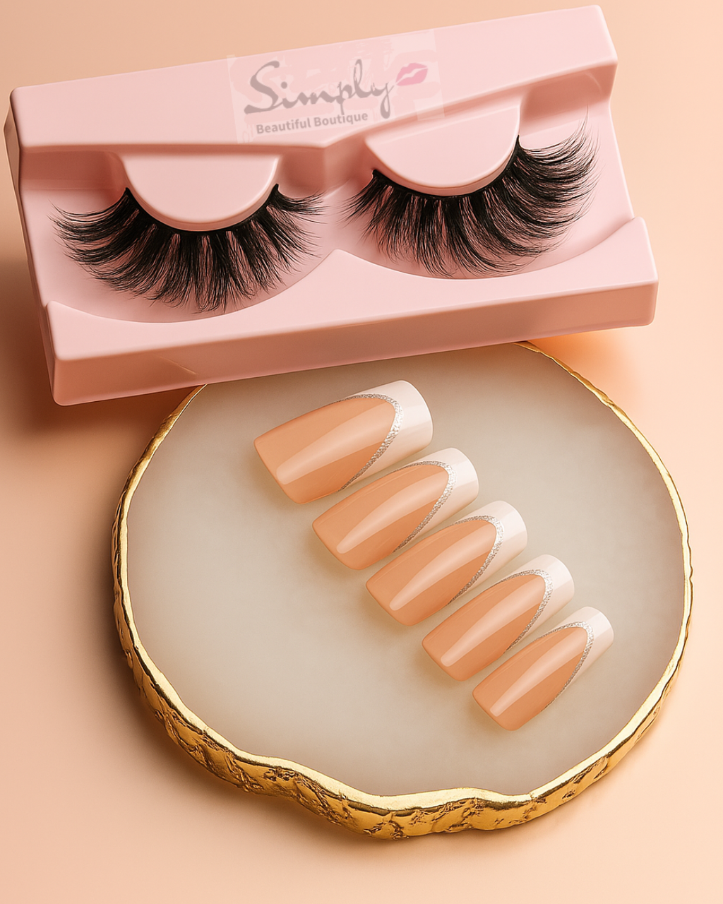 Luxury Press-On Nails & Glam False Eyelashes Gift Bundle SB Boutique